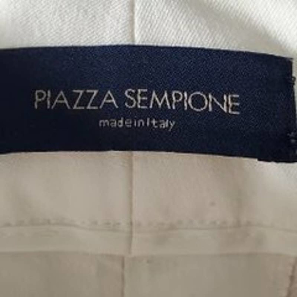 Piazza Sempione Straight Leg Slacks Pants Ivory Size 10 / IT 46 - Picture 7 of 9